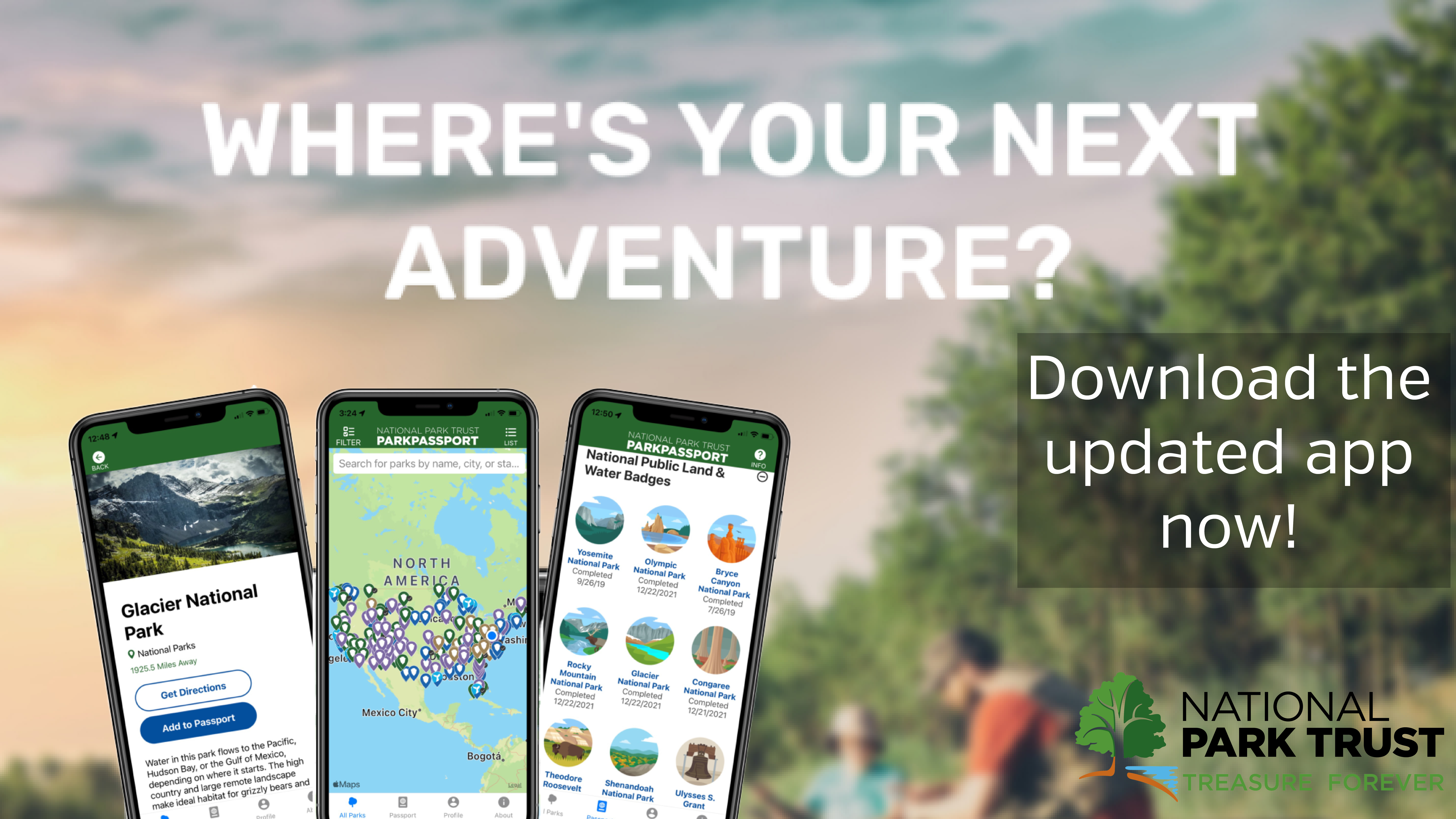 Web ad for the Park Passport app