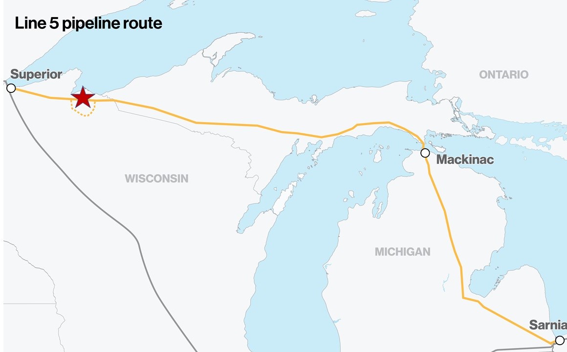 Proposed replacement pipeline location