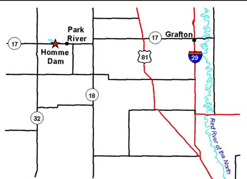 Homme Lake map