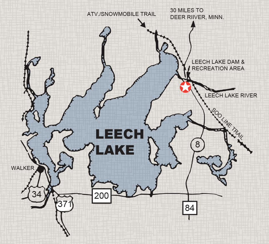 Leech Lake map