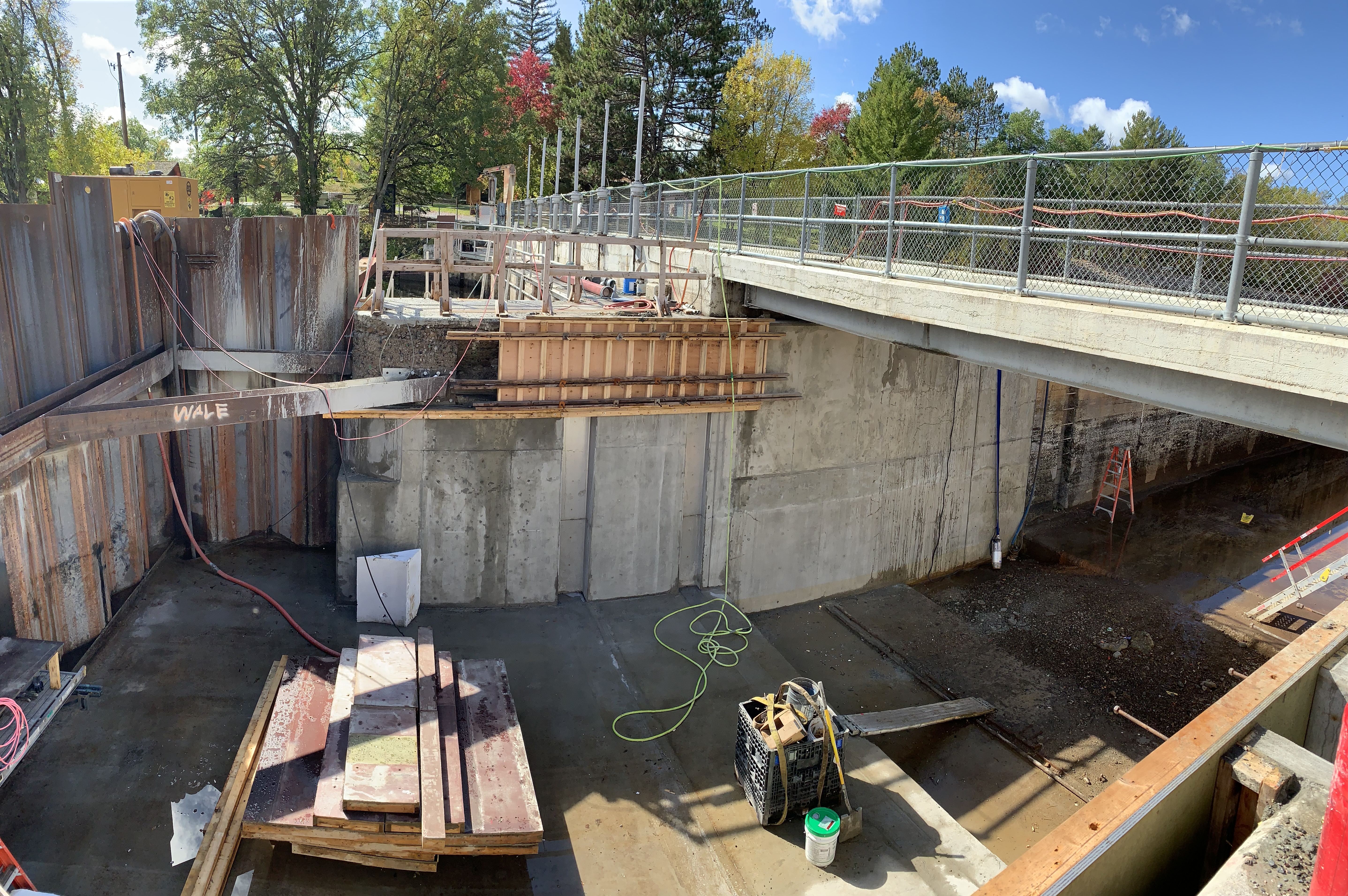 A dam construction site